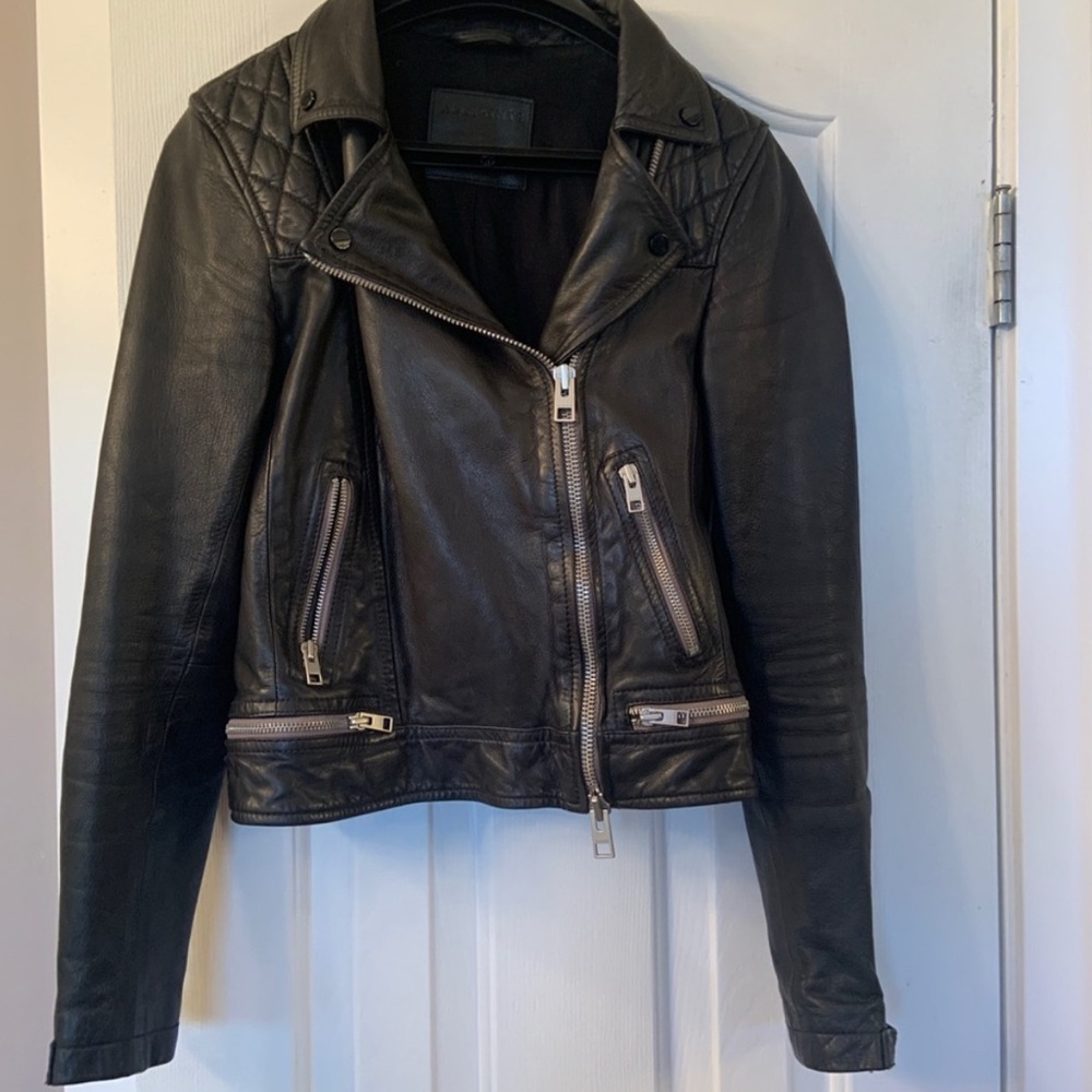 All Saints Moto Leather jacket Conroy style